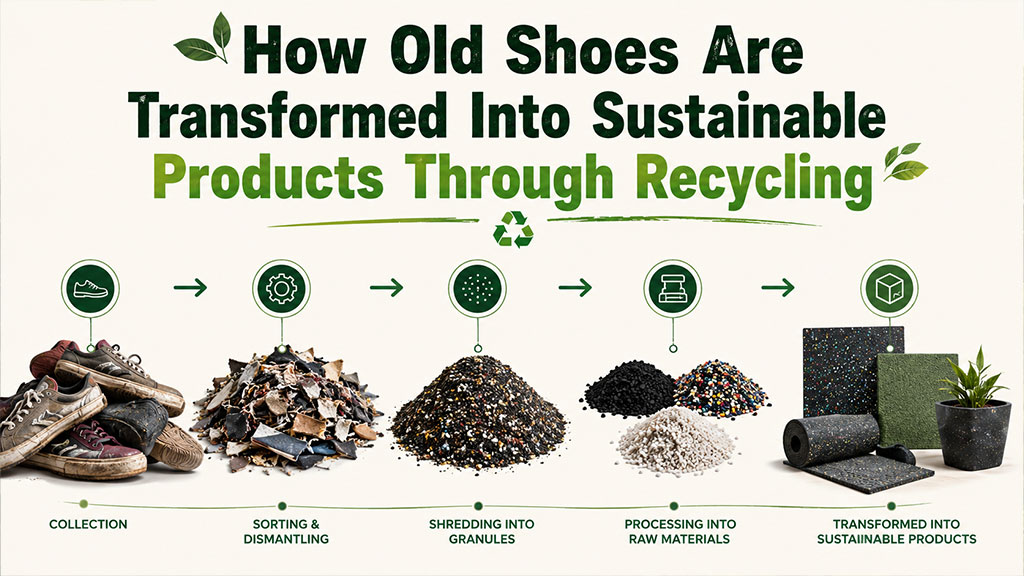 How Old Shoes Are Transformed Into Sustainable Products Through Recycling