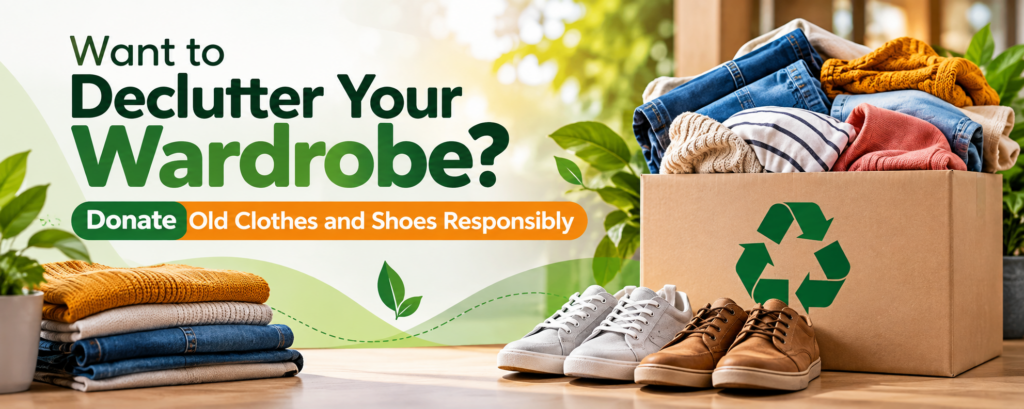 Want to Declutter Your Wardrobe? Donate Old Clothes and Shoes Responsibly